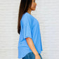 Andree by Unit V-Neck Periwinkle Blue Basic Tee T-Shirts
