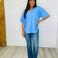 Andree by Unit V-Neck Periwinkle Blue Basic Tee T-Shirts