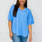 Andree by Unit V-Neck Periwinkle Blue Basic Tee T-Shirts