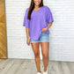 Andree By Unit V-Neck Purple Basic Tee T-Shirts