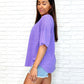 Andree By Unit V-Neck Purple Basic Tee T-Shirts