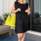 Just a Flirt Pleated Skirt in Black Skirts