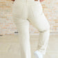 Selena High Rise Distressed 90's Straight Jeans in Bone Jeans