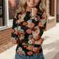 Kori America Retro Floral Mock Neck Top - DAVERRI FASHIONS