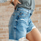 High Rise Button Fly Judy Blue Denim Cutoff Shorts Shorts