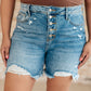 High Rise Button Fly Judy Blue Denim Cutoff Shorts Shorts