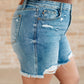 High Rise Button Fly Judy Blue Denim Cutoff Shorts Shorts