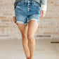 High Rise Button Fly Judy Blue Denim Cutoff Shorts Shorts