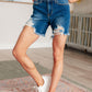 Judy Blue Kelsey Mid Rise Distressed Cutoff Shorts 3XL Denim Shorts