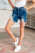 Judy Blue Kelsey Mid Rise Distressed Cutoff Shorts 3XL Denim Shorts