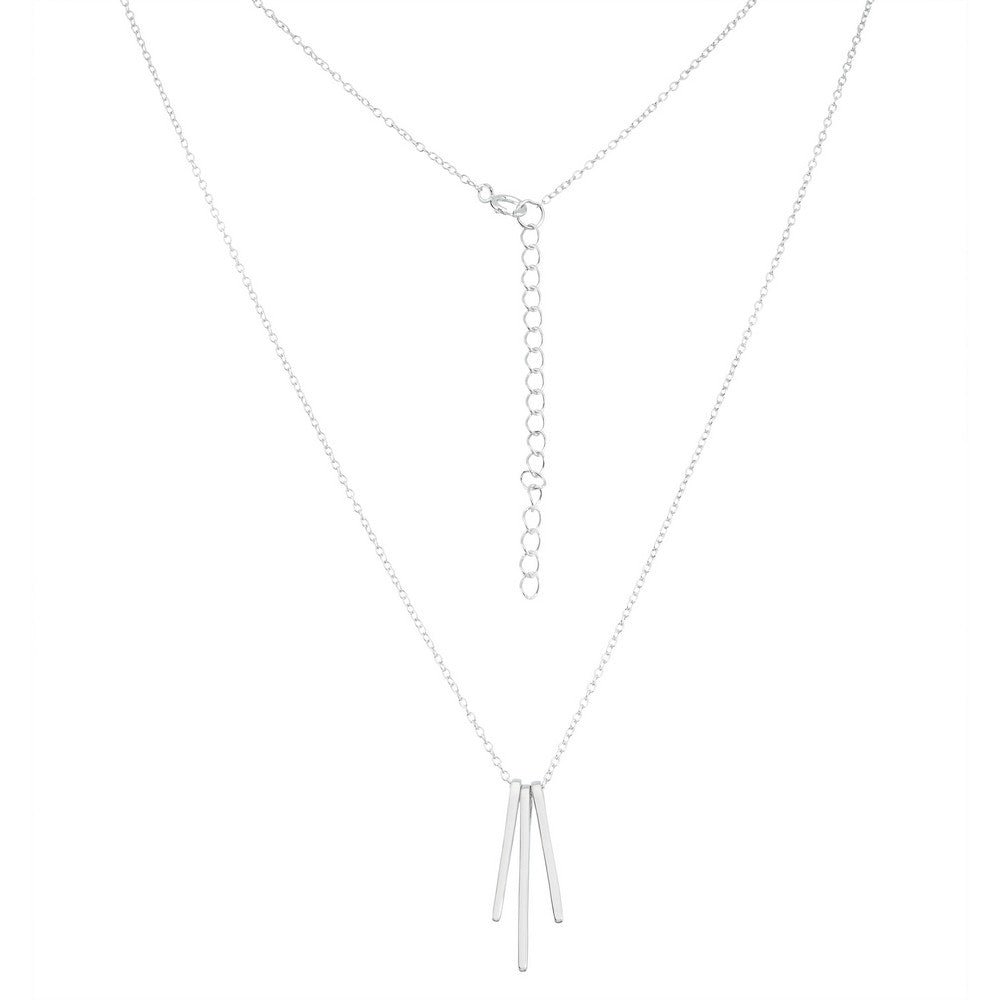 Sterling Silver Triple Hanging Bars Necklace Necklaces