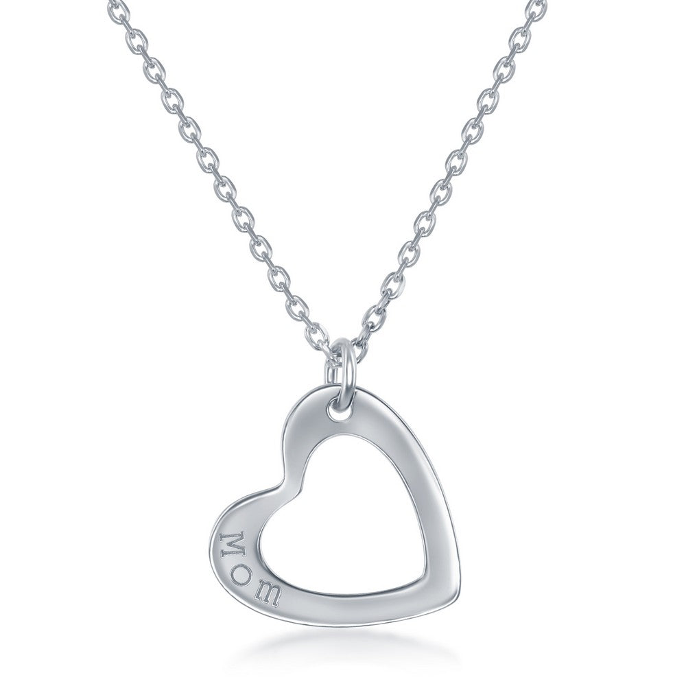 Sterling Silver 3PC Generation-Hearts Necklace Set - 18+2" 'Grandma' 16+2" 'Mom', 14+2" 'Daughter' Necklaces