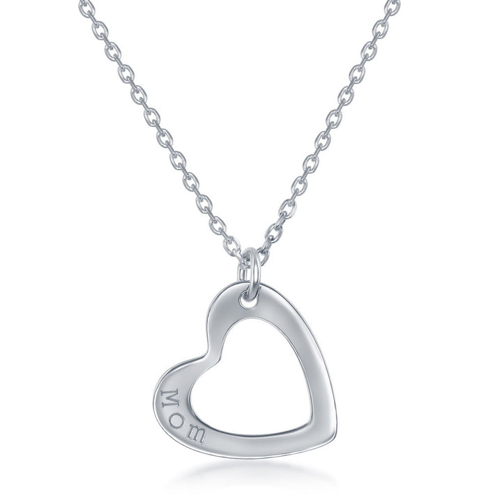 Sterling Silver 3PC Generation-Hearts Necklace Set - 18+2" 'Grandma' 16+2" 'Mom', 14+2" 'Daughter' Necklaces