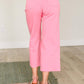 Judy Blue Pink High Rise Control Top Wide Leg Crop Jeans Jeans