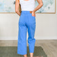Lisa High Rise Control Top Wide Leg Crop Jeans in Sky Blue Jeans