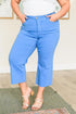 Lisa High Rise Control Top Wide Leg Crop Jeans in Sky Blue Sky Blue Jeans