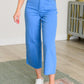 Lisa High Rise Control Top Wide Leg Crop Jeans in Sky Blue Jeans
