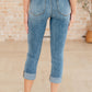 Judy Blue Laura Mid Rise Cuffed Skinny Capri Jeans Jeans