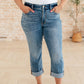 Judy Blue Laura Mid Rise Cuffed Skinny Capri Jeans Jeans