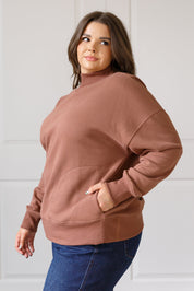 Very J Mock Neck Sweatshirt Cocoa | Sweatshirts Daverri Fashions