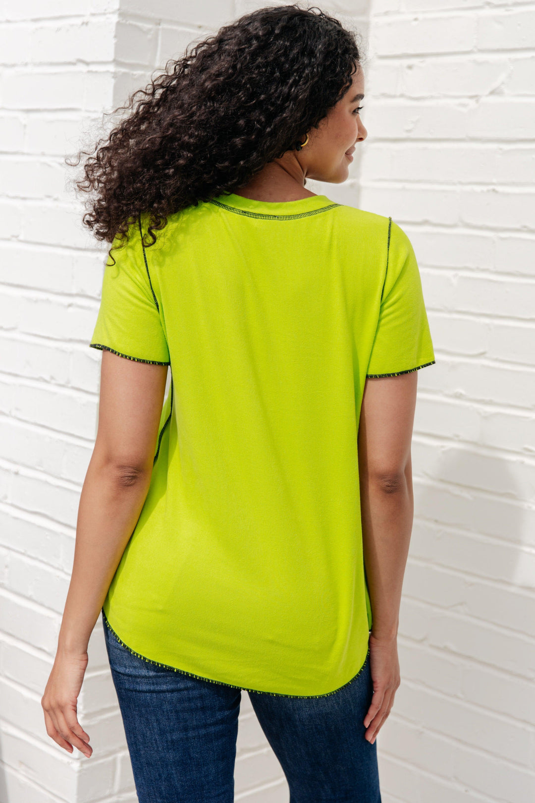 Lemons and Limes Contrast Top Shirts & Tops