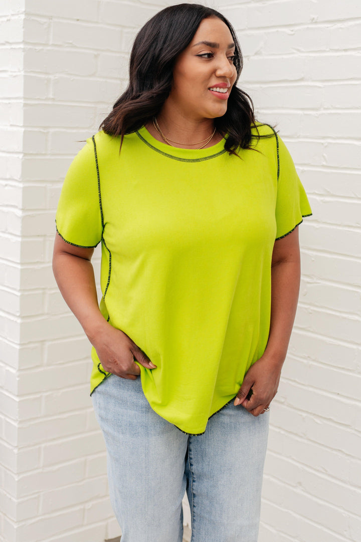 Lemons and Limes Contrast Top Shirts & Tops