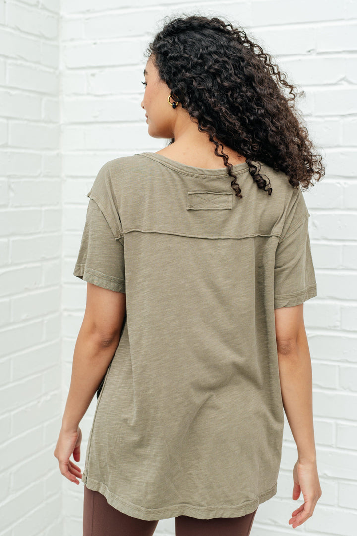 Let Me Live Relaxed Tee in Army T-Shirts