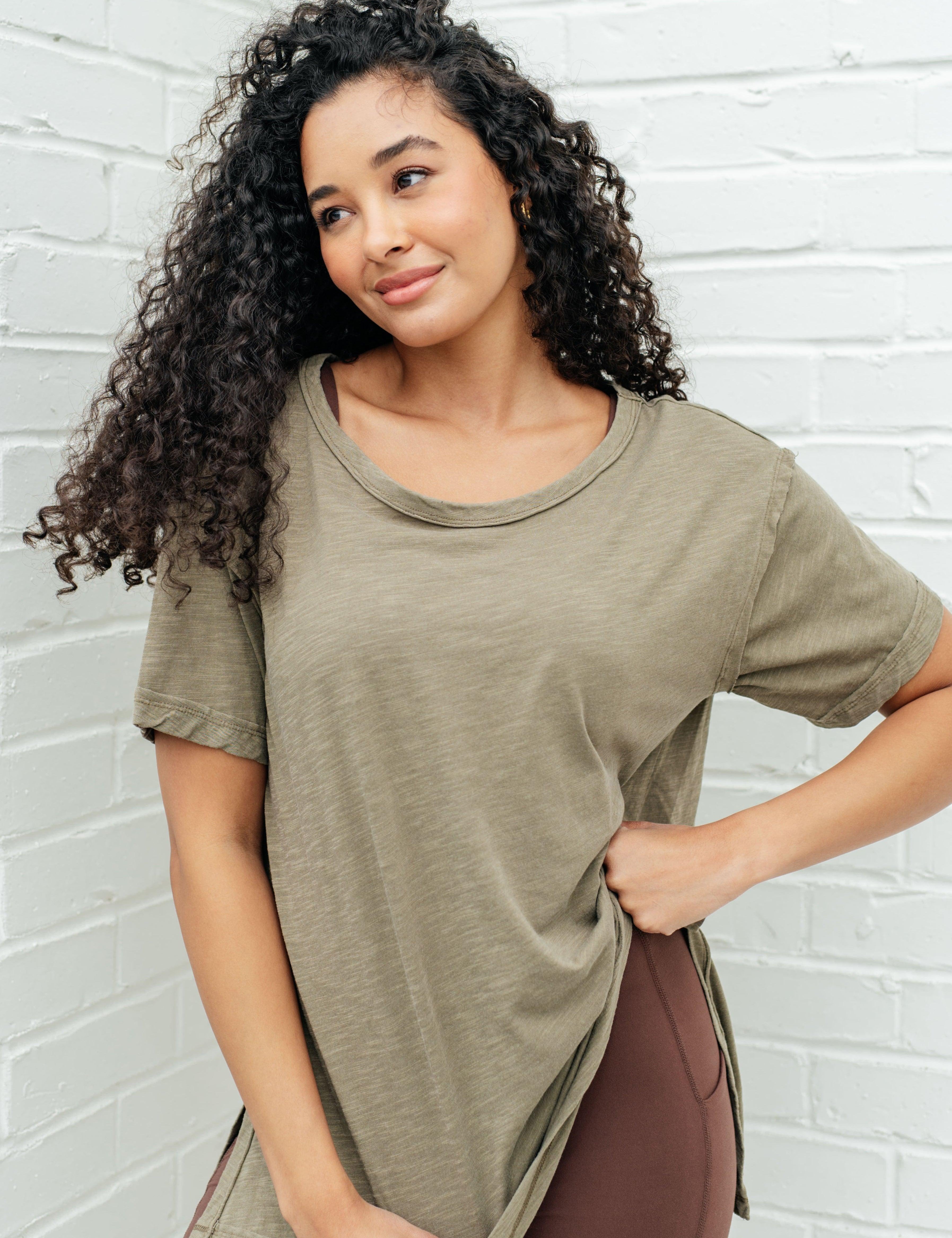 Let Me Live Relaxed Tee in Army T-Shirts