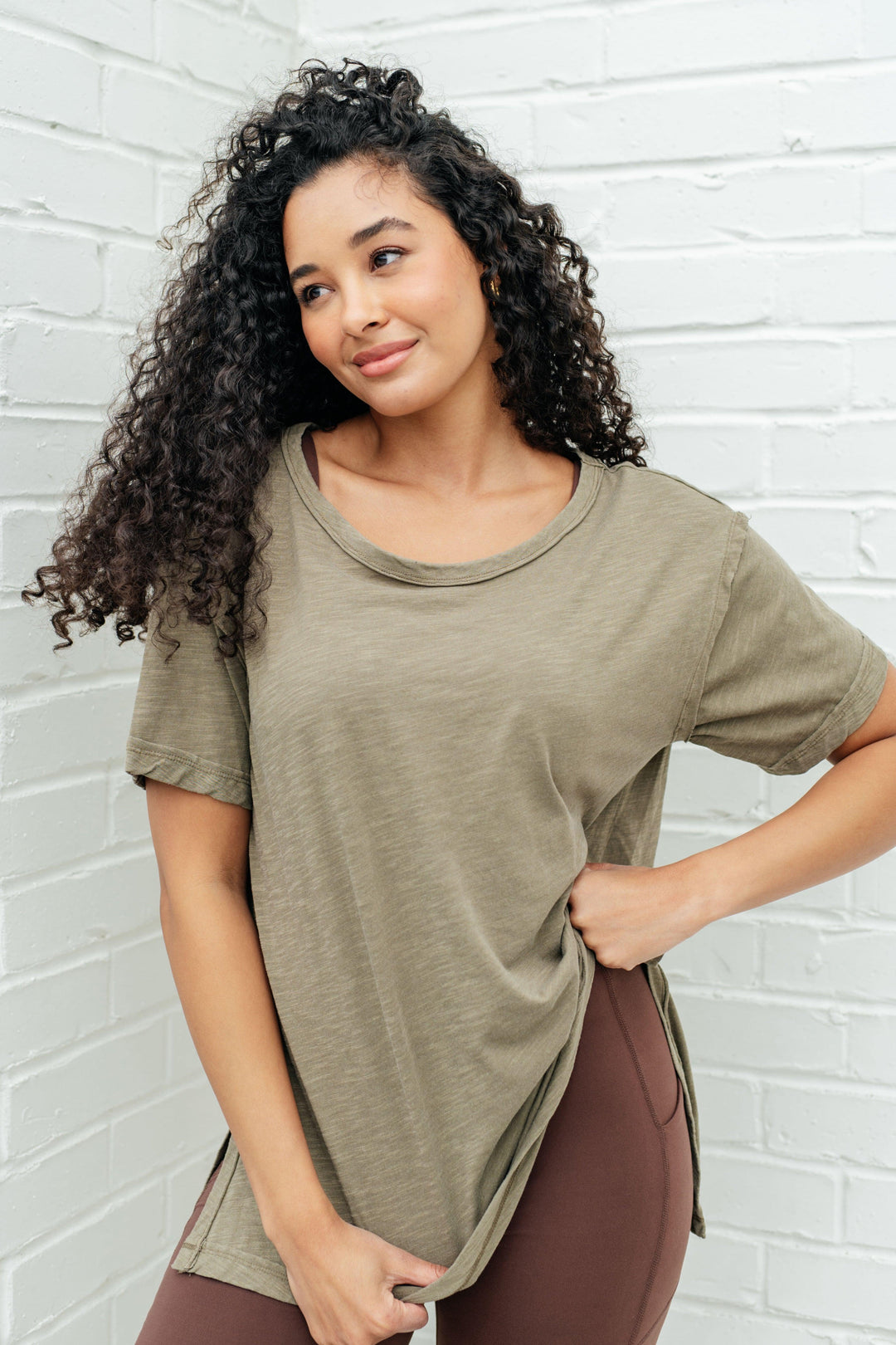 Let Me Live Relaxed Tee in Army T-Shirts