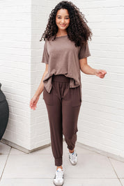 Let Me Live Relaxed Tee in Brown Shirts & Tops