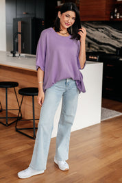 Lilac Whisper Dolman Sleeve Top Tops