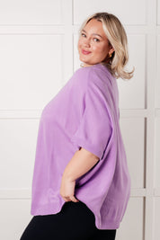 Lilac Whisper Dolman Sleeve Top Tops