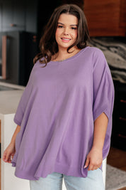 Lilac Whisper Dolman Sleeve Top Tops