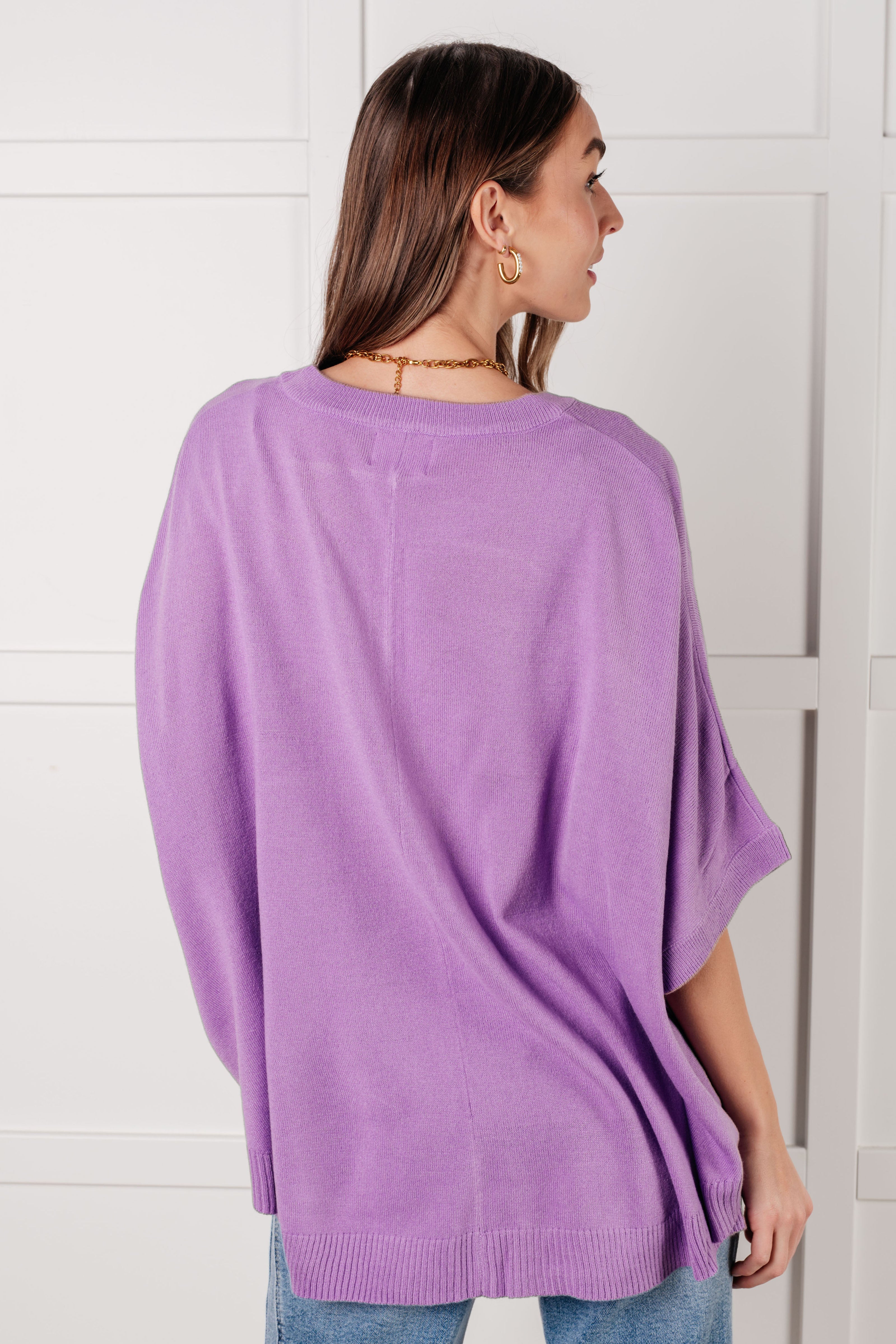 Lilac Whisper Dolman Sleeve Top Tops