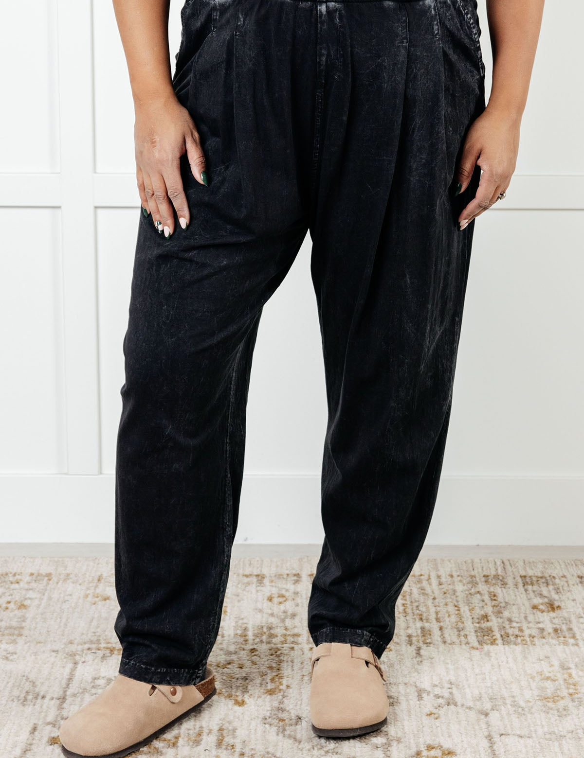 Limber Up Straight Leg Sweats in Black Athleisure