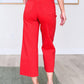 Judy Blue Red High Rise Control Top Wide Leg Crop Jeans Jeans