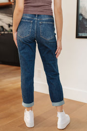 London Midrise Cuffed Boyfriend Jeans Jeans