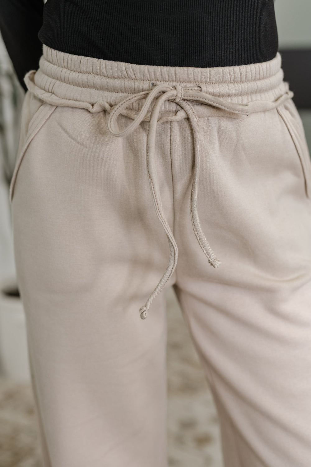 Lounge Line Wide Leg Sweats in Ash Mocha | Womens Daverri Fashions