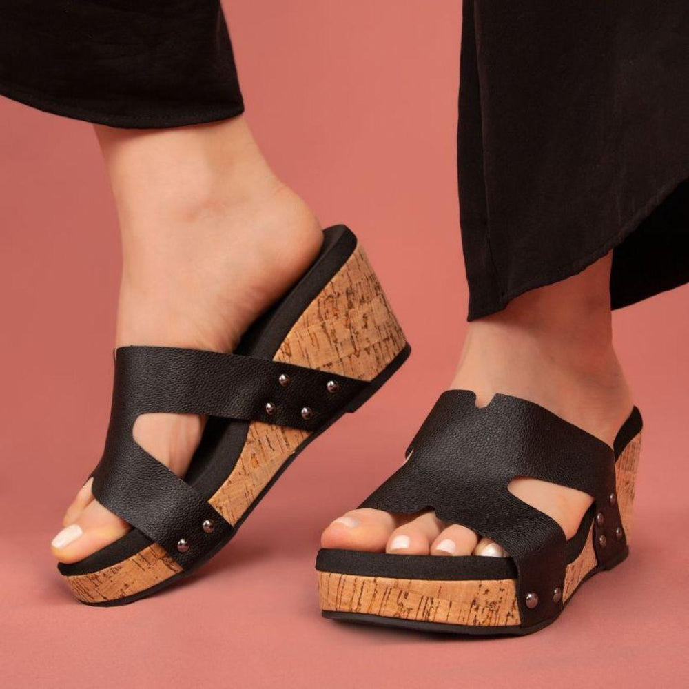 Allyson Cross Strap Wedge WEDGES
