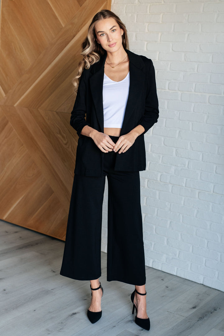 Magic Wide Leg Crop Pants in Black Bottoms