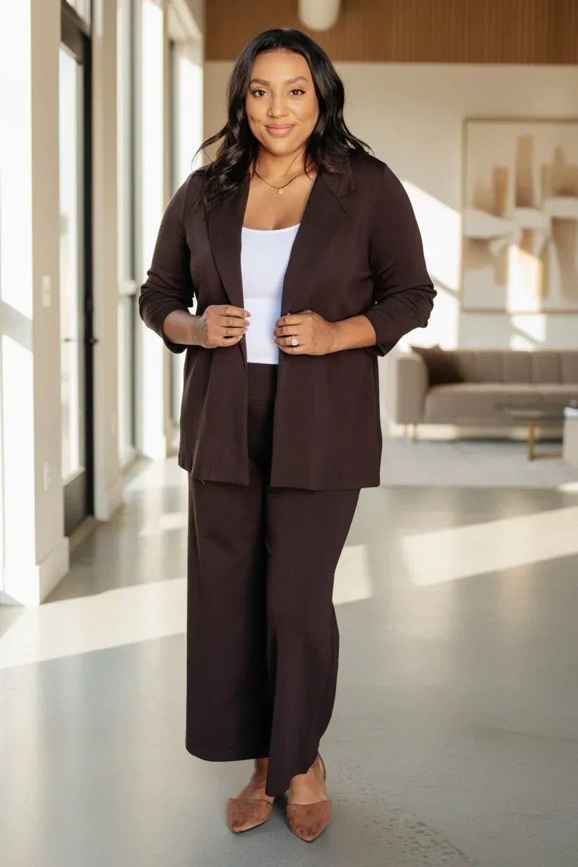 Dear Scarlett Chocolate Wide Leg Crop Pants - DAVERRI FASHIONS