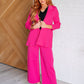 Magic Wide Leg Crop Pants in Hot Pink Pants