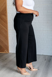 Magic Wide Leg Crop Pants in Black Bottoms