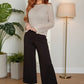 Dear Scarlett Chocolate Wide Leg Crop Pants - DAVERRI FASHIONS