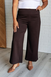 Magic Wide Leg Crop Pants in Chocolate Bottoms