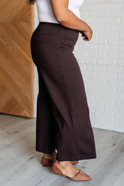 Magic Wide Leg Crop Pants in Chocolate Bottoms