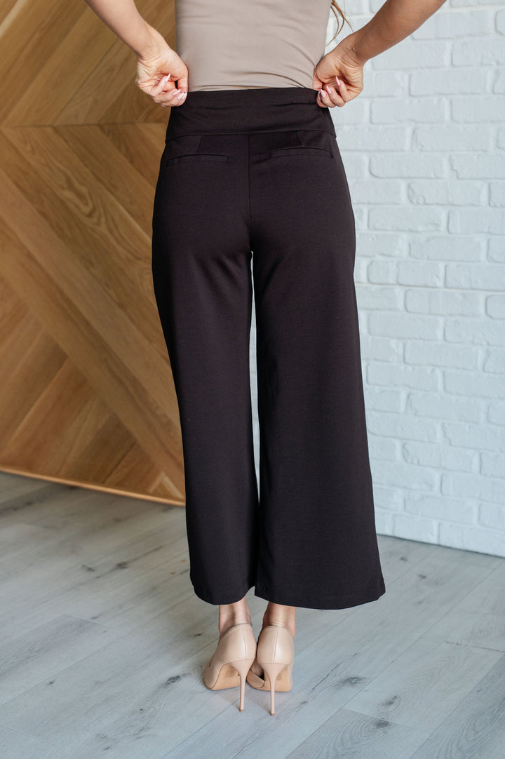 Magic Wide Leg Crop Pants in Chocolate Bottoms