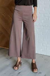 Magic Wide Leg Crop Pants in Dark Mocha Bottoms