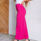 Magic Wide Leg Crop Pants in Hot Pink Pants