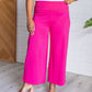 Magic Wide Leg Crop Pants in Hot Pink Pants
